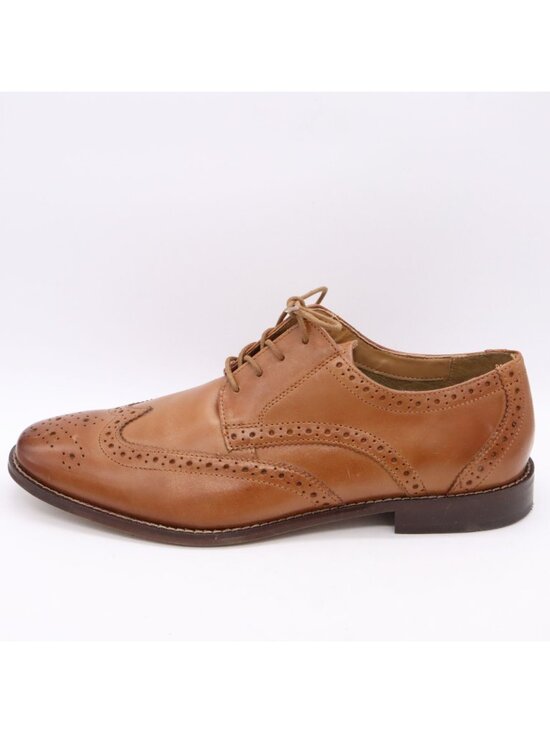Florsheim Montinaro Wingtip Oxford Men\'s Shoes Cognac Brown Leather Sz 10.5 D
